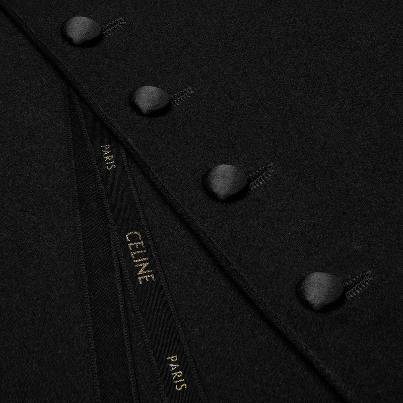 CHAQUETA CÁRDIGAN DE FRANELA DE CACHEMIRA - NEGRO -  - 1 | CELINE