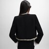 embroidered icone jacket IN wool natt&eacute; - BLACK -  - 1 | CELINE