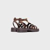 CELINE - CLEA TRIOMPHE GLADIATOR SANDAL in CALFSKIN - VEGETAL TANNING - DARK BROWN -  - 3 | CELINE