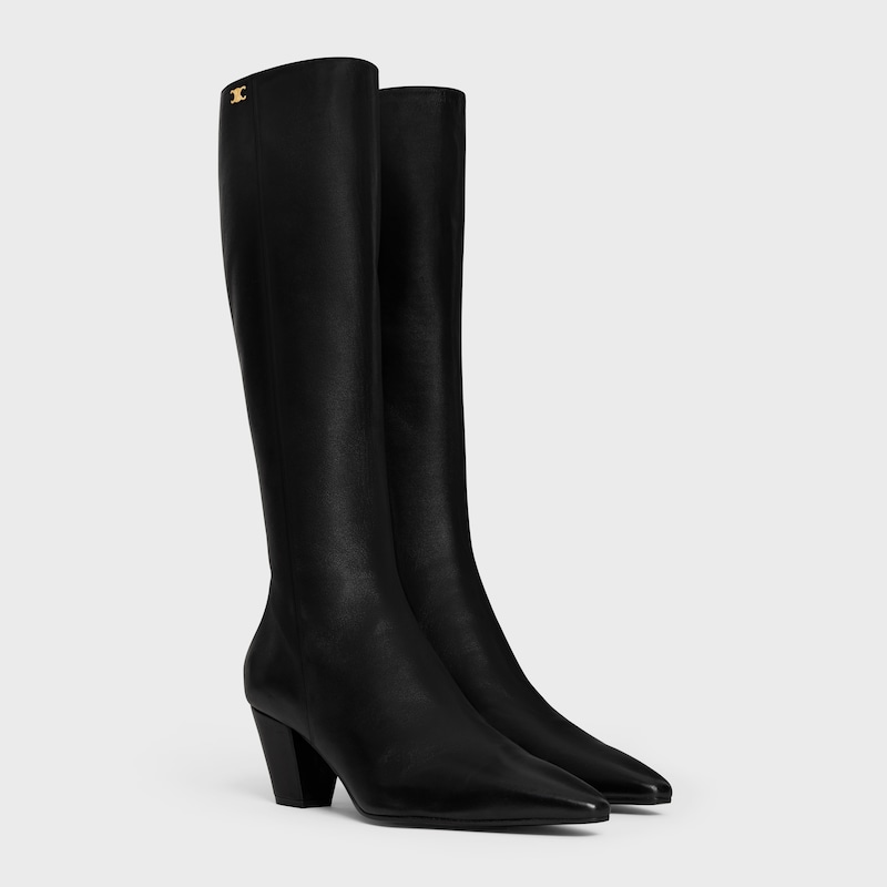 STAGE - HIGH BOOT IN LAMBSKIN - BLACK -  - 1 | CELINE