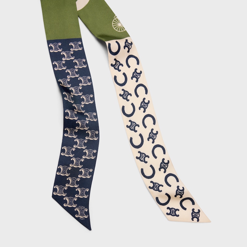 ruban TWILL DE SOIE - GREEN/BLUE -  - 1 | CELINE