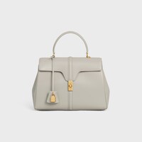 Classique 16 Bag in satinated calfskin - LIGHT STONE - 16 - 1 | CELINE