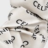 CELINE 레유르 스크런치 - 실크 & 골드 피니시 브라스 - 골드 / 화이트 -  - 3 | CELINE