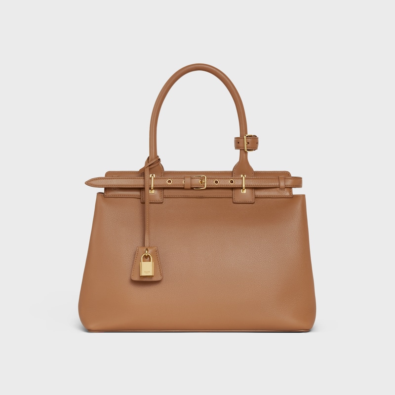 CELINE CONTI BAG in SUPPLE GRAINED CALFSKIN - BRONZE - TOP-HANDLE BAGS - 1 | CELINE