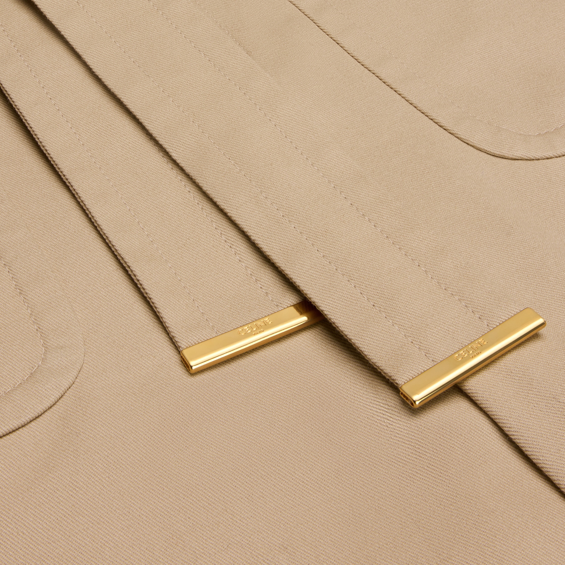 TAILLAT PANTS IN COTTON TWILL - BRITISH BEIGE | CELINE