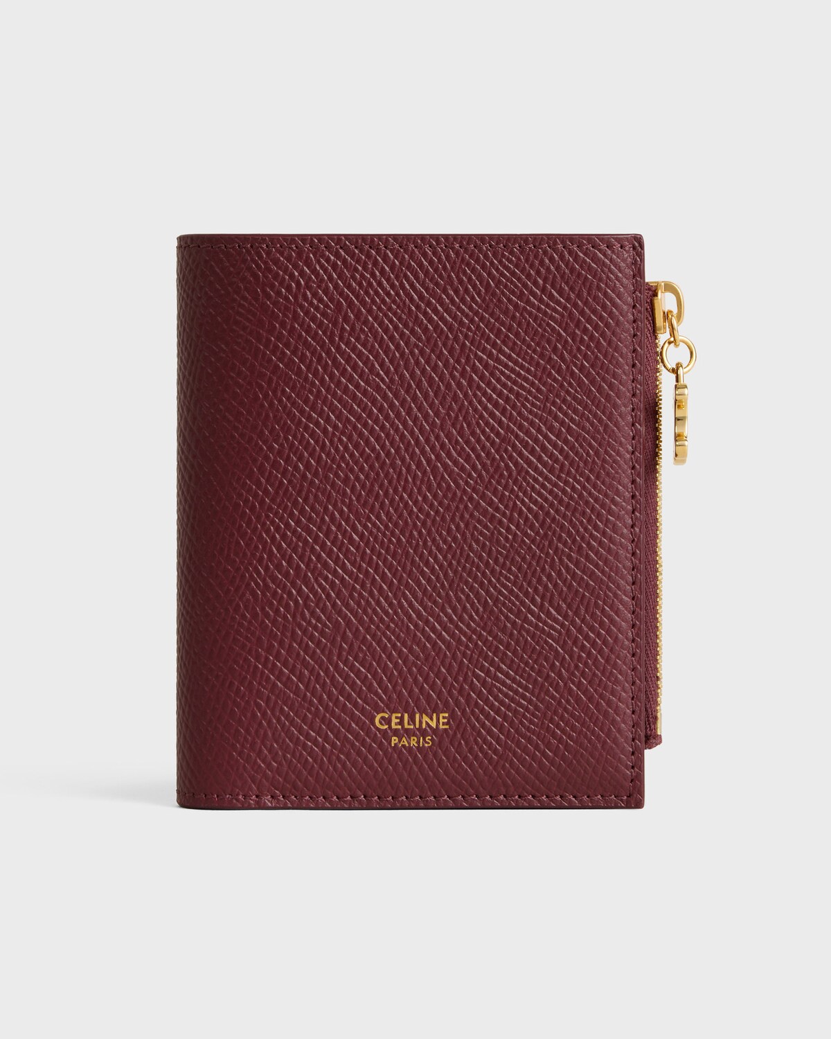 Compact Wallet Triomphe Charms In Grained Calfskin — 10M103FVO.28PO