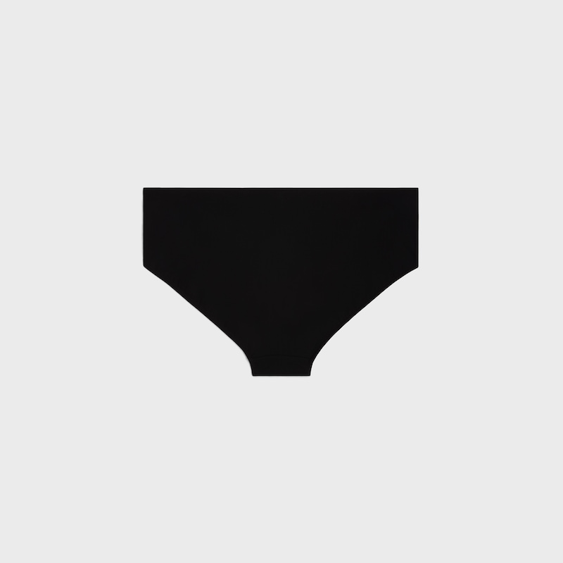 triomphe swimsuit bottom in matte jersey - BLACK -  - 1 | CELINE