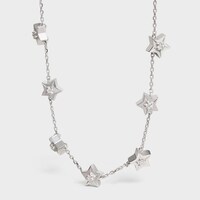 CELINE 에또왈 멀티 스타 목걸이 - 화이트 골드 & 화이트 다이아몬드 - 화이트 골드 & 화이트 - 라인 더 보기 - 2 | CELINE