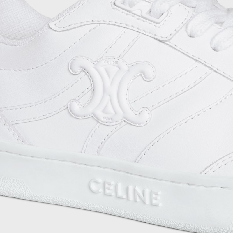CELINE TRAINER - CT-11 LOW LACE-UP SNEAKER IN CALFSKIN - OPTIC WHITE -  - 1 | CELINE