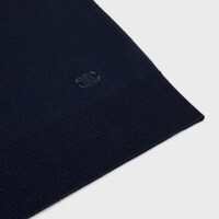 Triomphe精細羊毛圓領毛衣 - 海軍藍 -  - 1 | CELINE