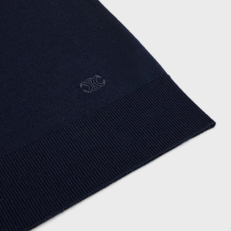 TRIOMPHE精细羊毛圆领套头衫 - 海军蓝 -  - 1 | CELINE