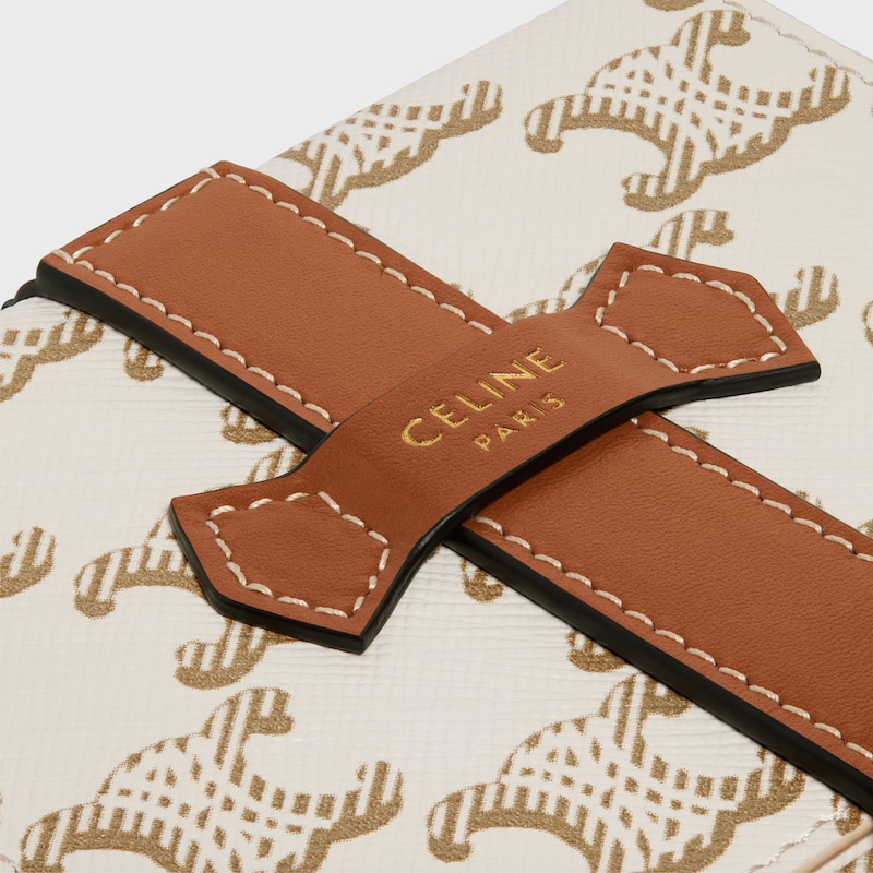 Small Jewels Case in Triomphe Canvas and Calfskin - WHITE - TRAVEL - 1 | CELINE
