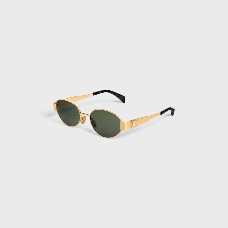 Lunettes de soleil Triomphe Metal 01 en M&eacute;tal - OR/VERT -  - 1 | CELINE