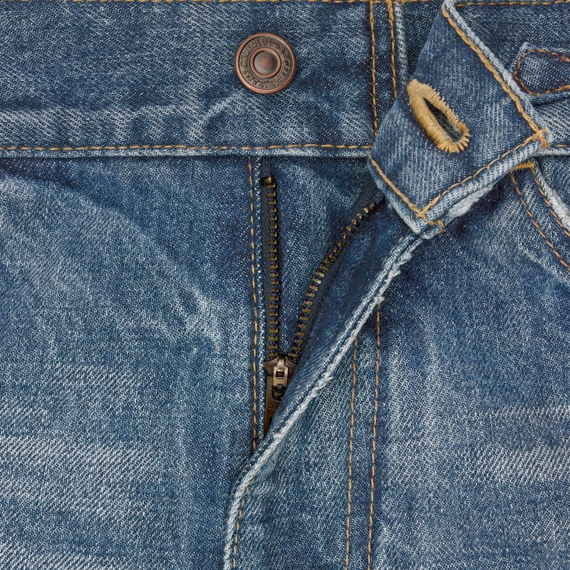 DYLAN FLARED JEANS WITH SIGNATURE IN cotton denim - UNION WASH -  - 1 | CELINE