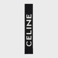 CELINE 프린지 스카프 - 울 - 블랙/에크루 -  - 1 | CELINE