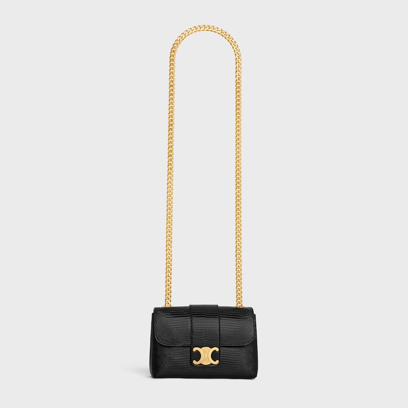 MINI CELINE VICTOIRE in lizard - BLACK - MORE LINES - 1 | CELINE