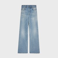 VAQUEROS ESTILO SURF ACAMPANADOS DE DENIM STEEL BLUE WASH - LAVADO AZUL METÁLICO -  - 1 | CELINE