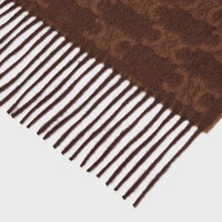 scarf in monogram cashmere - BROWN/TOFFEE -  - 1 | CELINE