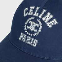유니버시티 베이스볼 캡 - 개버딘 코튼 워시드 - 인디고 / 오프 화이트 -  - 1 | CELINE