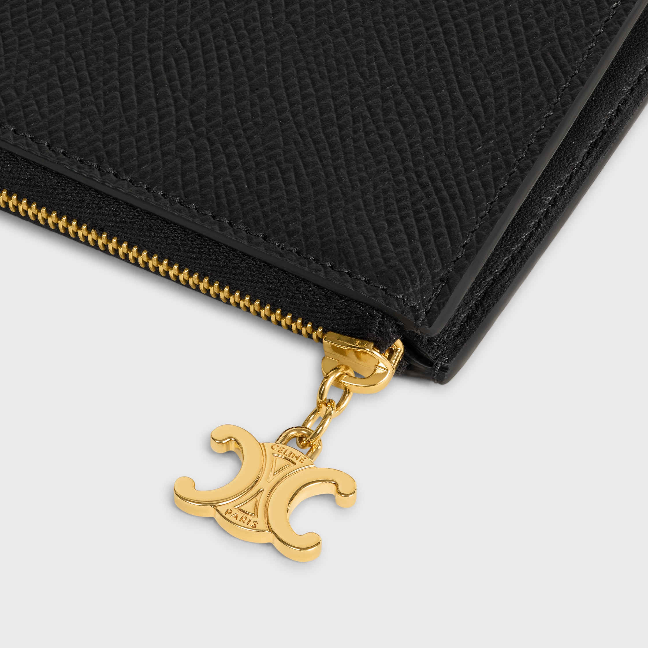 THREE POUCHES SET IN TRIO GRAINED CALFSKIN - BLACK / DEEP