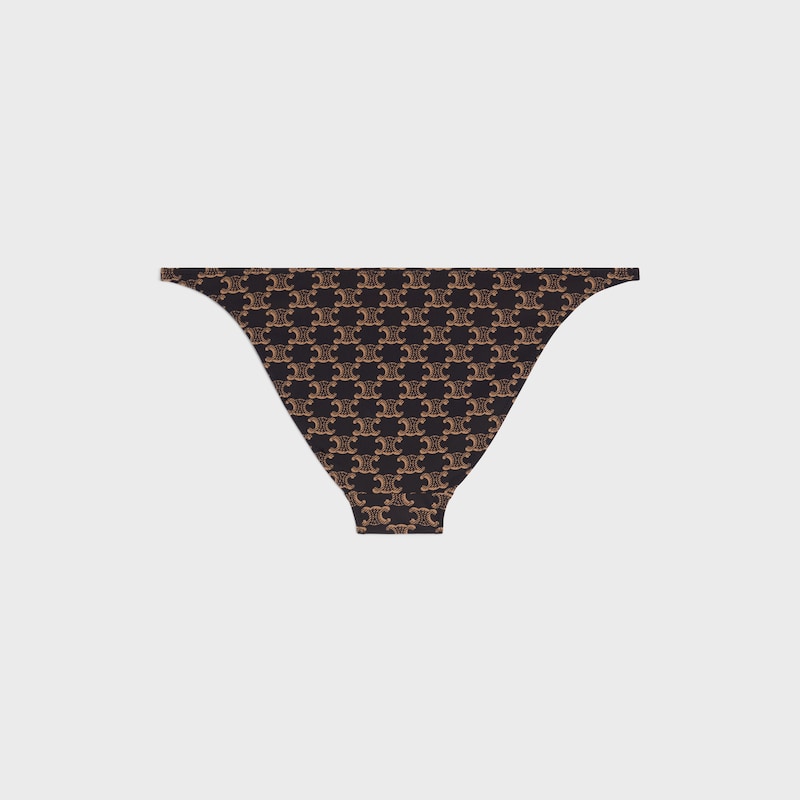 SWIMSUIT BOTTOM IN MONOGRAM JERSEY - TOFFEE / BROWN -  - 1 | CELINE