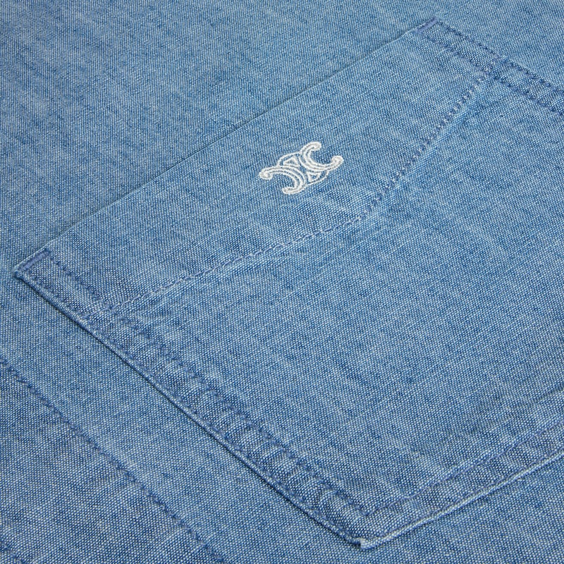 dress IN cotton denim - STONE BIO WASH -  - 1 | CELINE