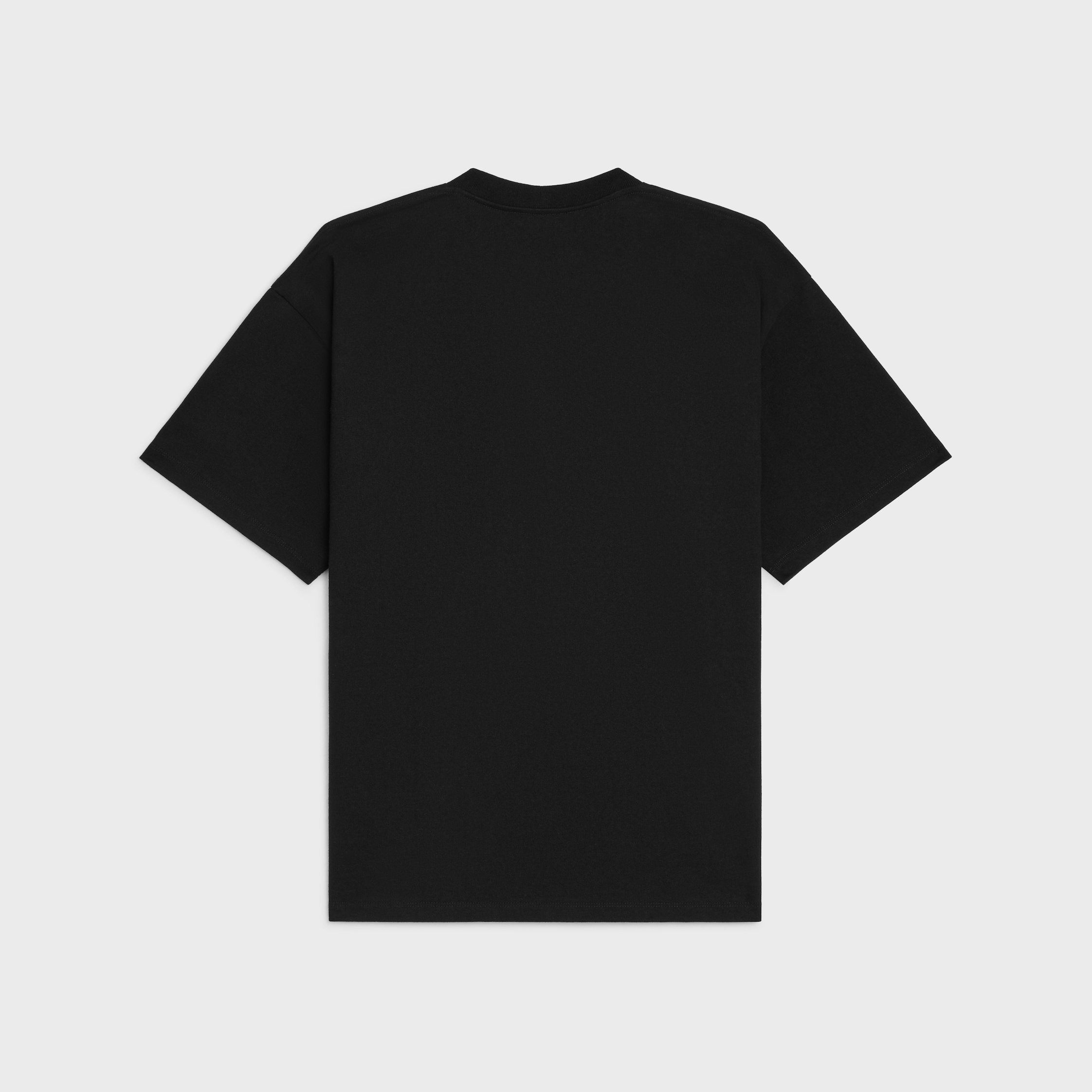 loose T-SHIRT IN cotton jersey - BLACK/BLUE DENIM | CELINE