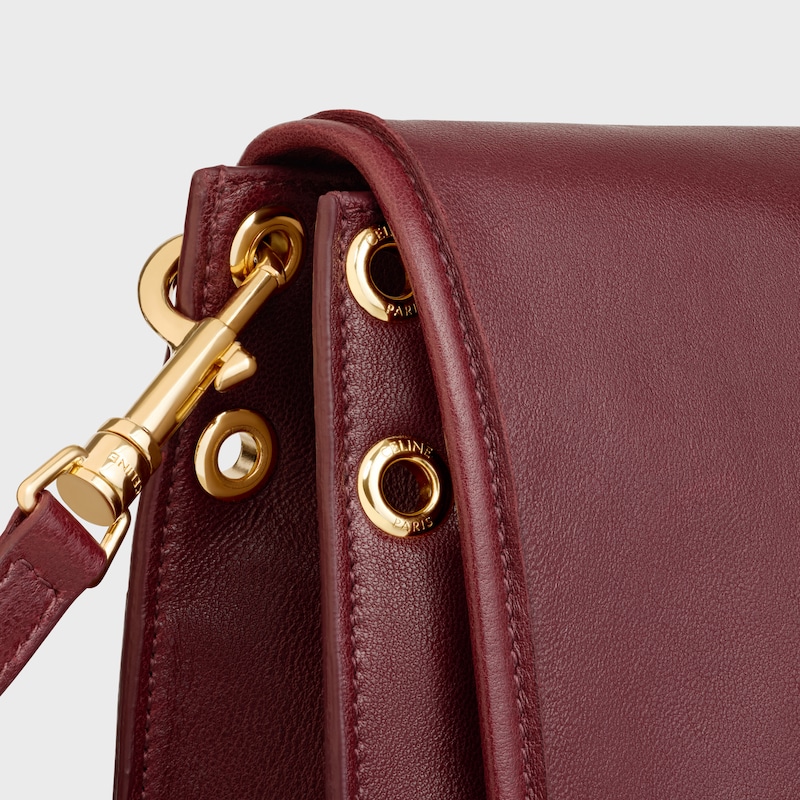 SOFT TRIOMPHE BESACE  IN SUPPLE SHINY LAMBSKIN - SYRAH - HOBO AND TOTE BAGS - 1 | CELINE