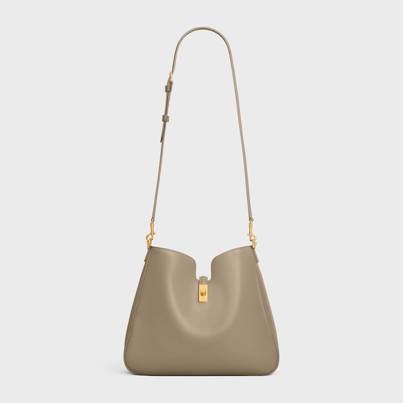 MEDIUM CAMILLE 16 SOFT BAG IN SMOOTH CALFSKIN - MODERN TAUPE - MORE LINES - 1 | CELINE