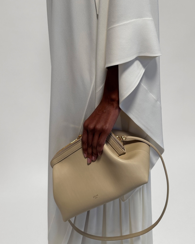 SMALL DOCTOR POUCH IN SUPPLE NATURAL CALFSKIN - DEEP IVORY - SHOULDER BAGS - 1 | CELINE