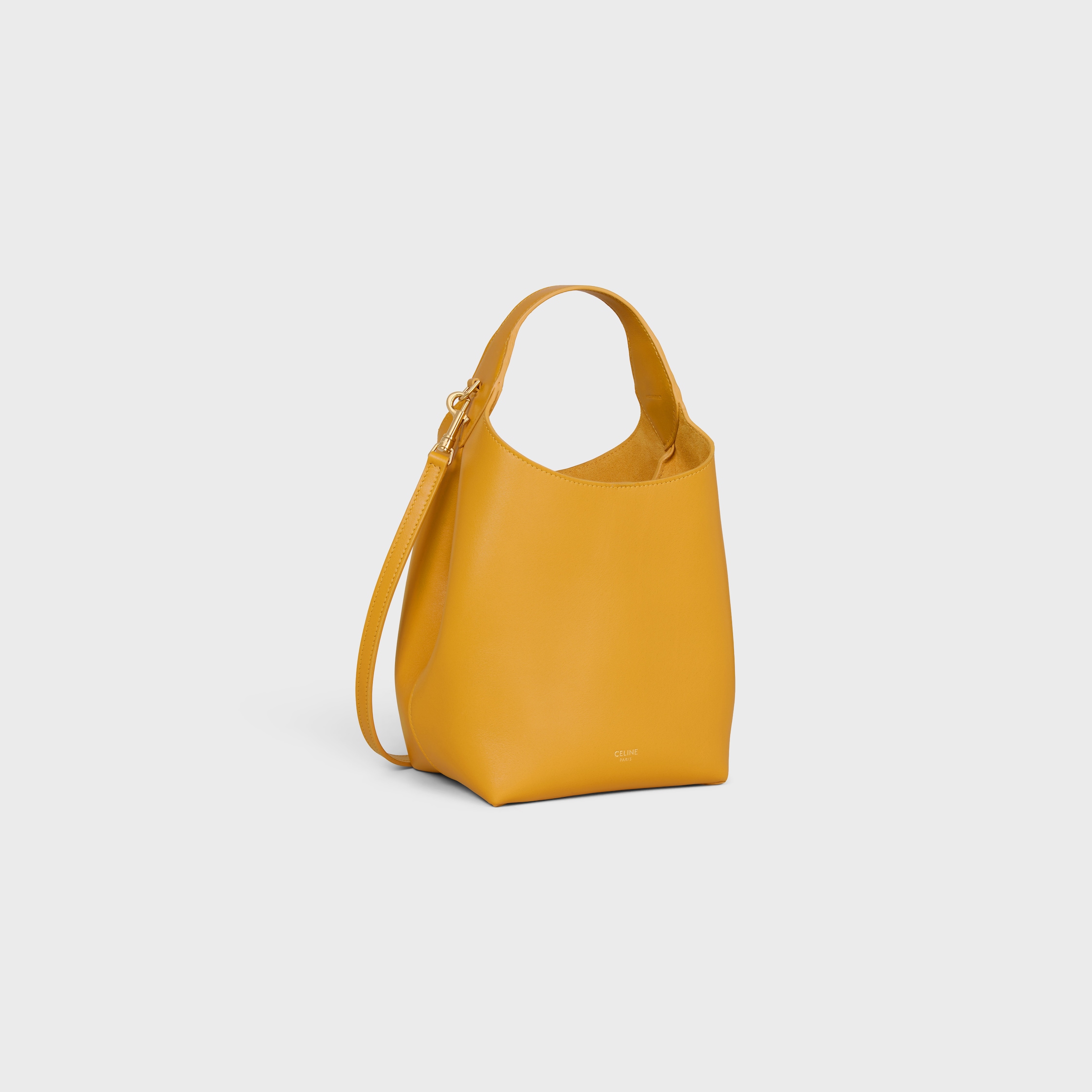 SMALL HOBO IN SUPPLE SMOOTH CALFSKIN - MARIGOLD | CELINE