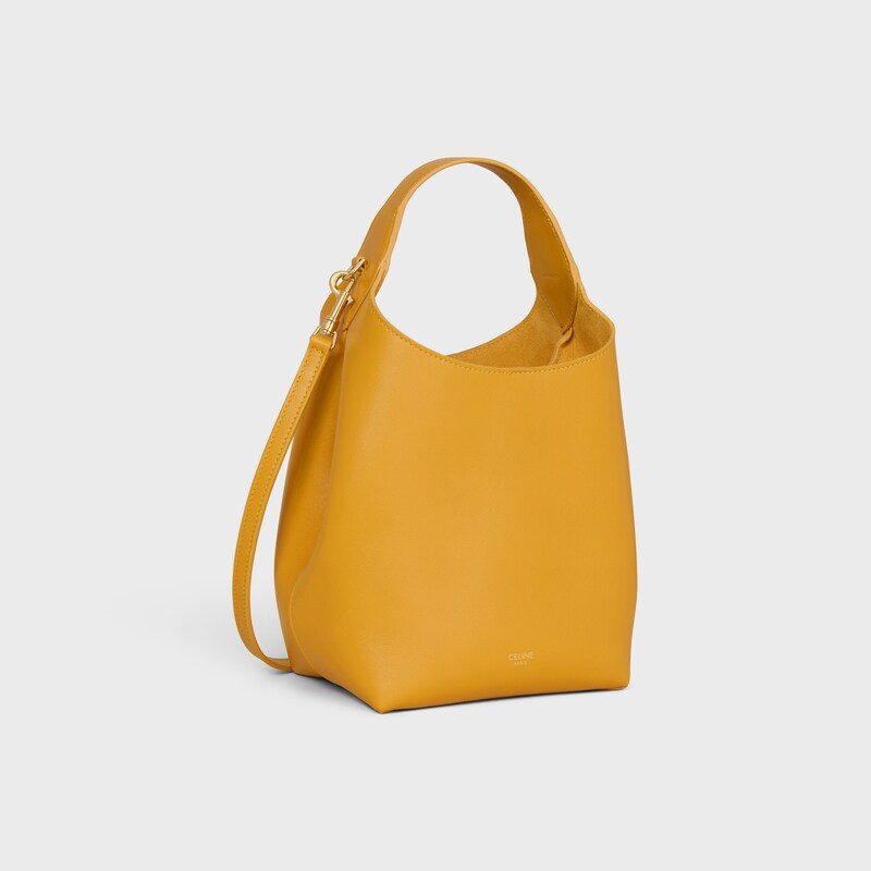SMALL HOBO IN SUPPLE SMOOTH CALFSKIN - MARIGOLD - CROSS-BODY BAGS - 1 | CELINE