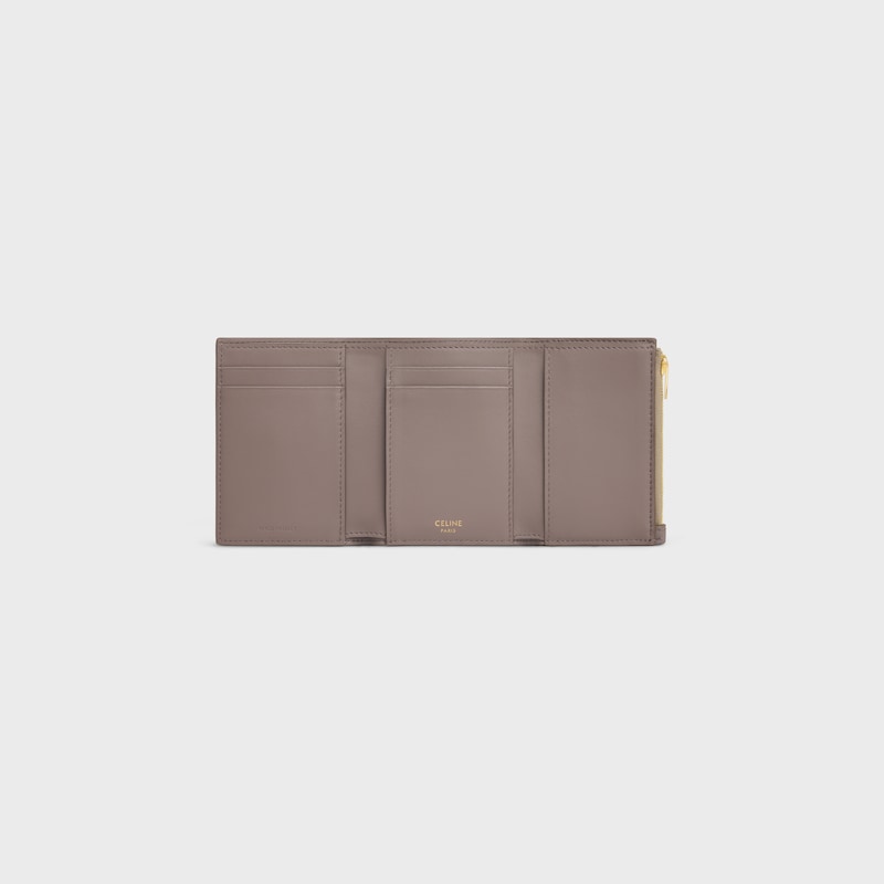 FINE STRAP WALLET NINO IN SUPPLE GRAINED CALFSKIN - PEBBLE - WALLETS - 1 | CELINE