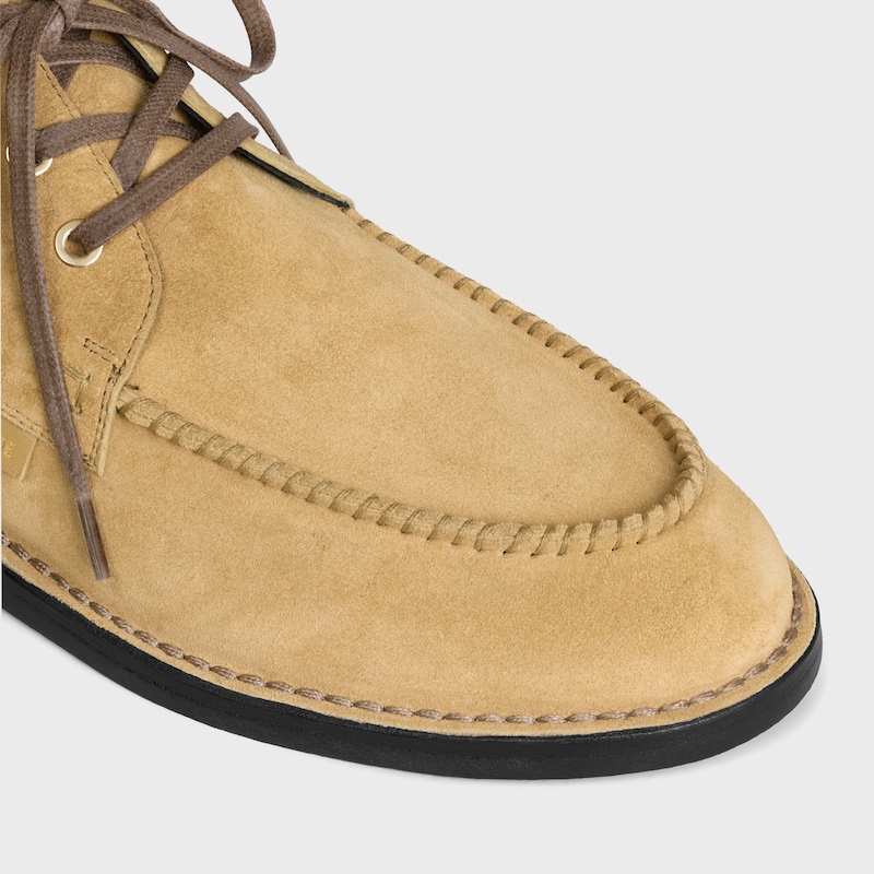 SIROCCO CHUKKA BOOT IN SUEDE CALFSKIN - STONE BEIGE -  - 1 | CELINE