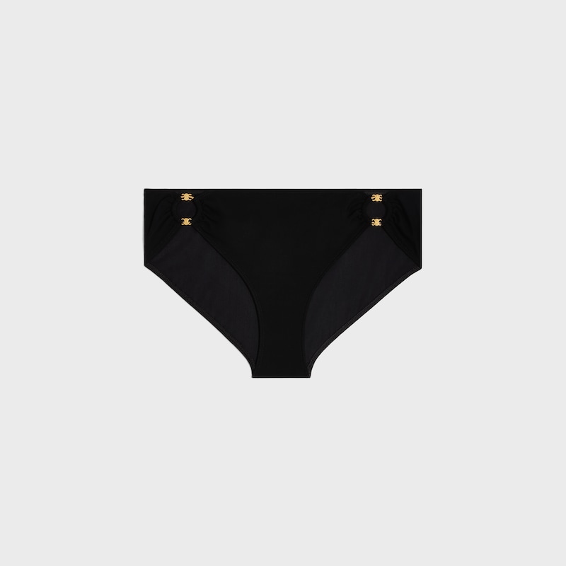 triomphe swimsuit bottom in matte jersey - BLACK -  - 1 | CELINE