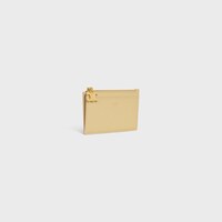 ZIPPED CARD HOLDER TRIOMPHE CHARMS IN GRAINED CALFSKIN - Spring Yellow - ESSENTIALS - 2 | CELINE