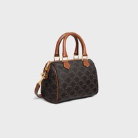 SMALL BOSTON IN Triomphe Canvas and calfskin - TAN - TRIOMPHE CANVAS - 2 | CELINE