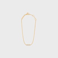 Celine Line Bracelet in Yellow Gold and Diamonds - Yellow Gold & White -  - 1 | CELINE