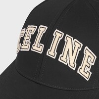 棉質學院風格棒球帽 - 黑色 -  - 1 | CELINE