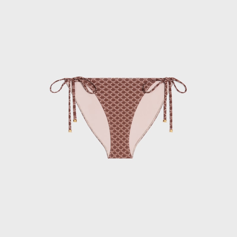 triomphe swimsuit bottom IN monogram matte jersey - ROSE WATER/PLUM -  - 1 | CELINE