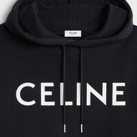 CELINE 루즈 후디 - 코튼 플리스 - 블랙/화이트 -  - 1 | CELINE