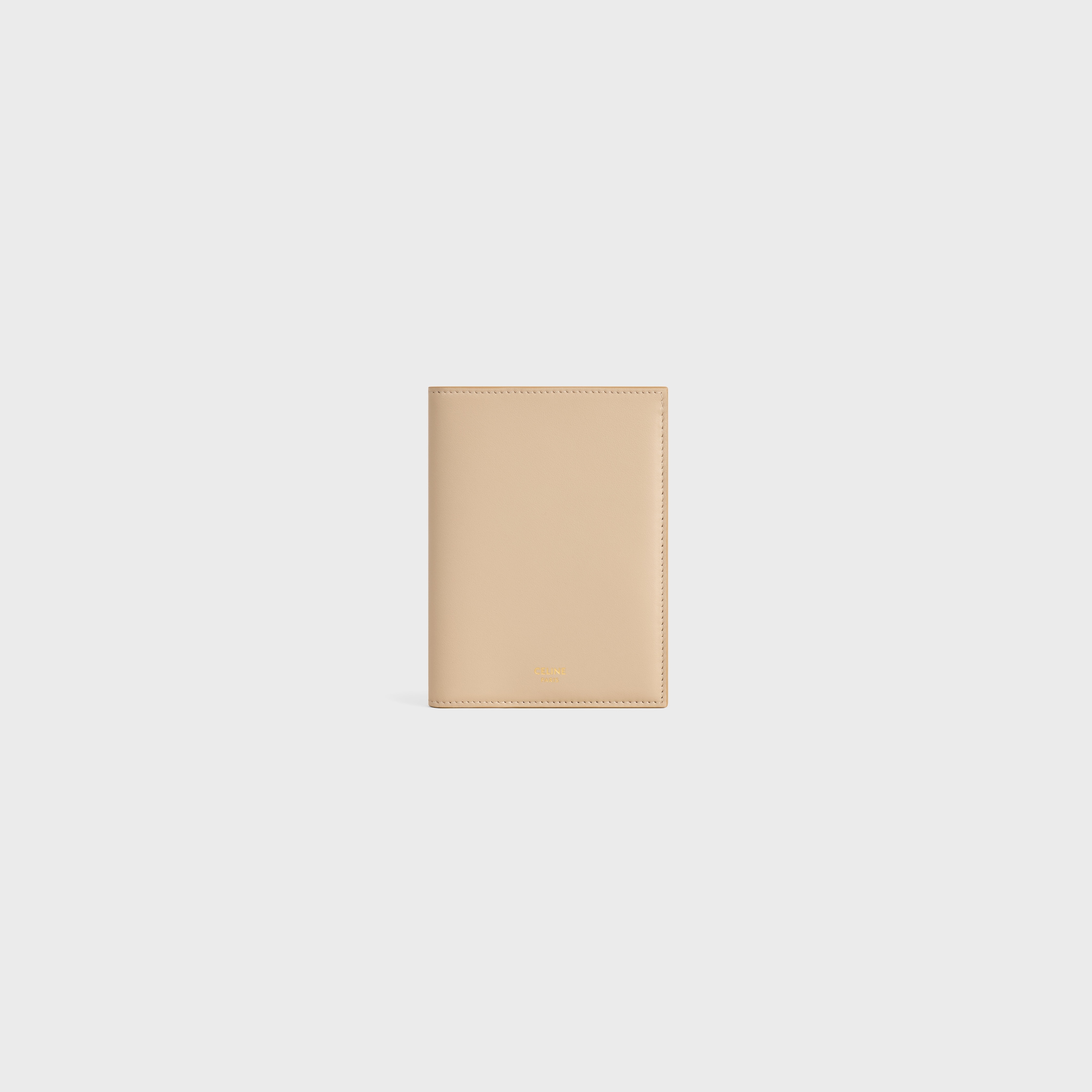 PASSPORT COVER IN SMOOTH CALFSKIN - DEEP IVORY / SANDCASTLE | CELINE