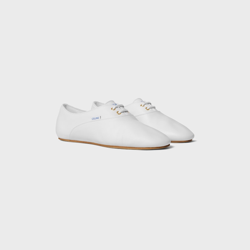 BALLET LACE-UP SHOE IN LAMBSKIN - Ultra White -  - 1 | CELINE
