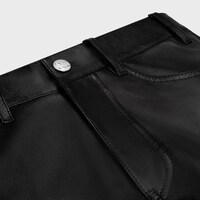 marco jeans in soft lambskin - BLACK -  - 1 | CELINE