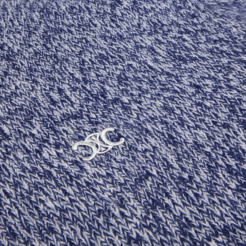 crewneck sweater IN WOOL AND CASHMERE - BLUE/WHITE -  - 1 | CELINE