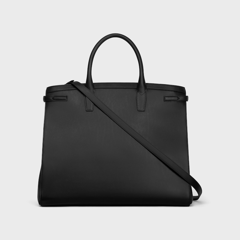 Day bag in Satinated calfskin - BLACK - BUSINESS AND TRAVEL BAGS - 1 | CELINE