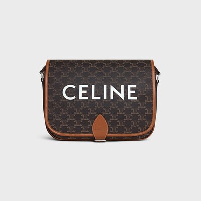 Folco Celine印花標誌印花信差袋 - 黃褐色 - TRIOMPHE CANVAS標誌印花 - 6 | CELINE