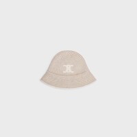 bonnet cloche triomphe cachemire - CREME -  - 1 | CELINE