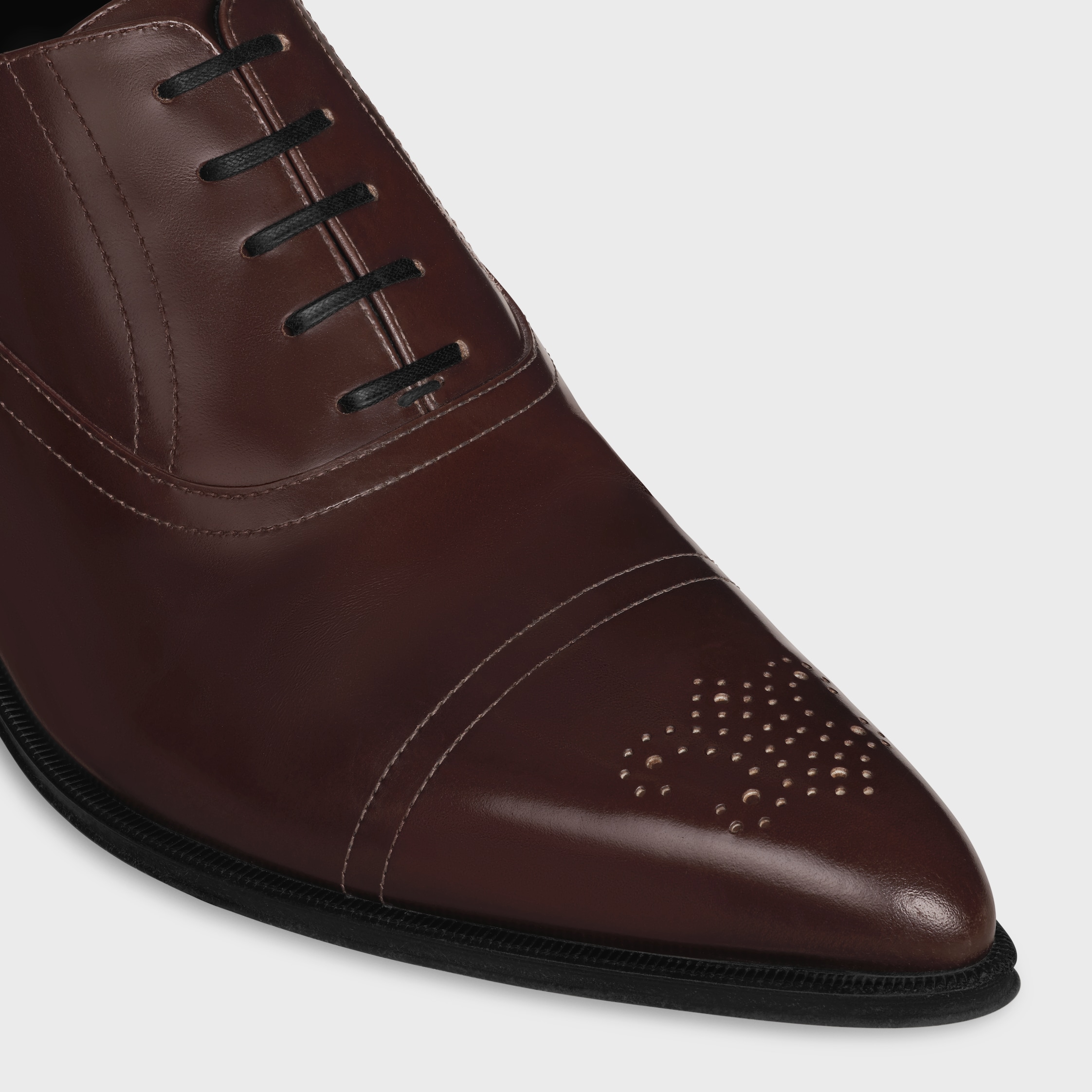 CELINE JUDE PERFORATED OXFORD IN POLISHED BULL - | CELINE