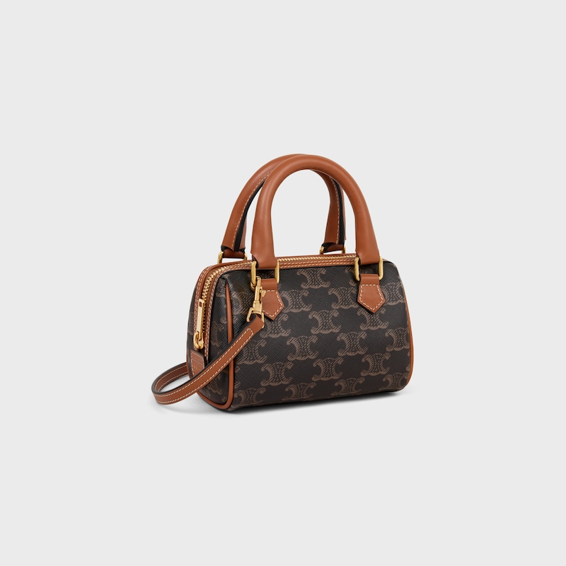 標誌印花迷你波士頓包 - 棕黃色 - 更多款式 - 1 | CELINE